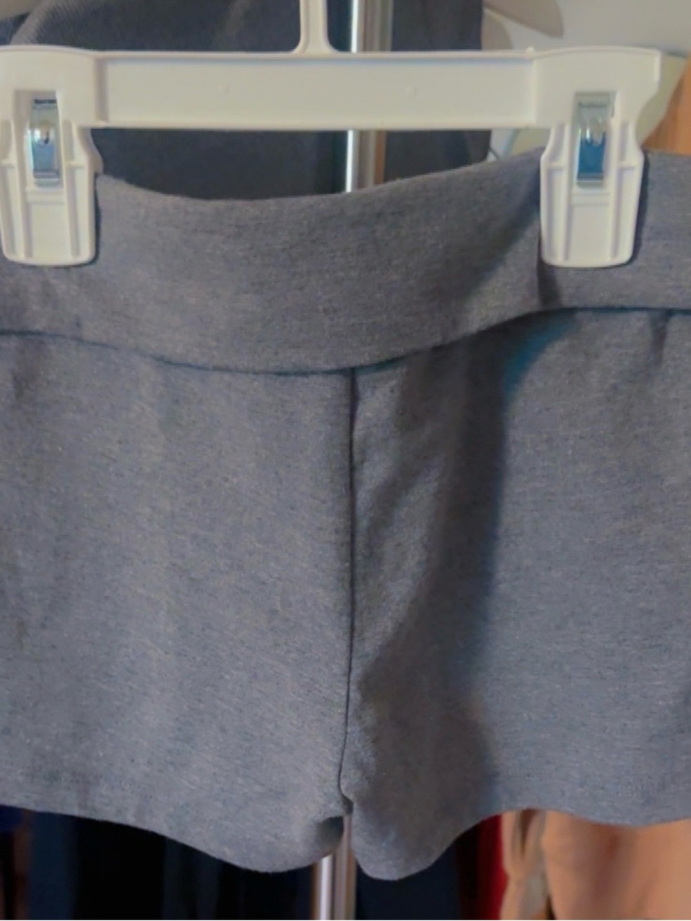art class Girls foldover waist cozy rib knit shorts Heather Grey S (6/7)